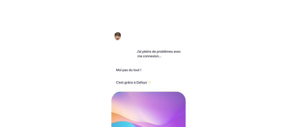 Conversation smartphone de Dafsys, spécialiste du réseau d'entreprise